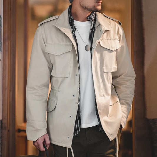 Herren Jacke Vintage M65 Outdoor Windjacke Taktische Mäntel Oversize Racing Wandern