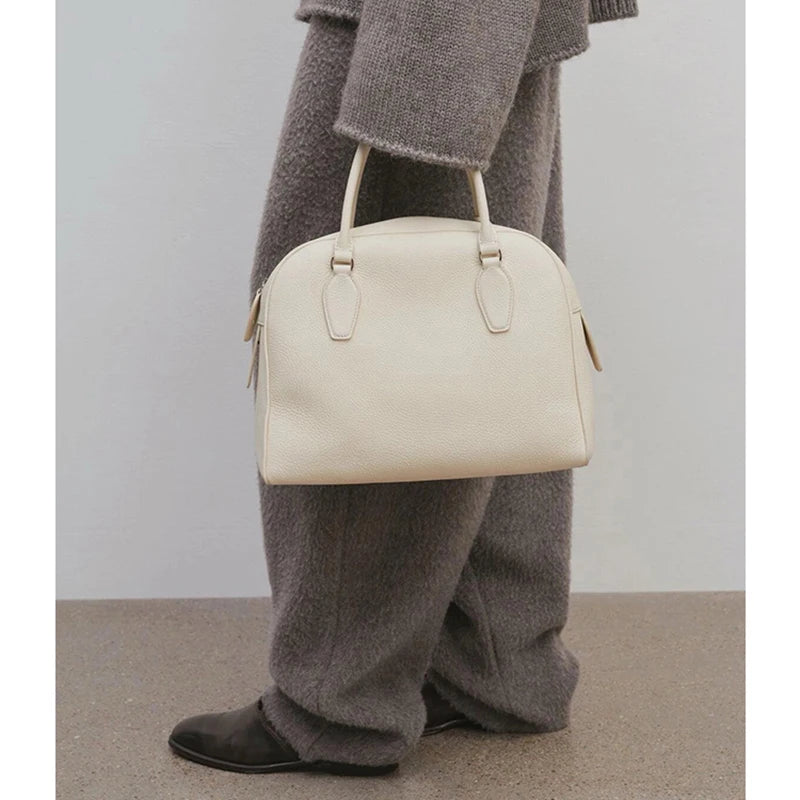 Kalbsleder Top-Handle Handtasche | Minimalistisch