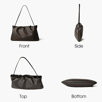 Lammleder-Handtasche | Cloud-Falt-Form, Top-Handle