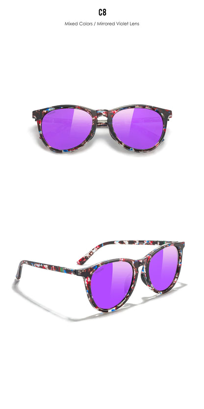 Damen-Sonnenbrille Vintage photochrom polarisiert Reisen Fahren Wandern