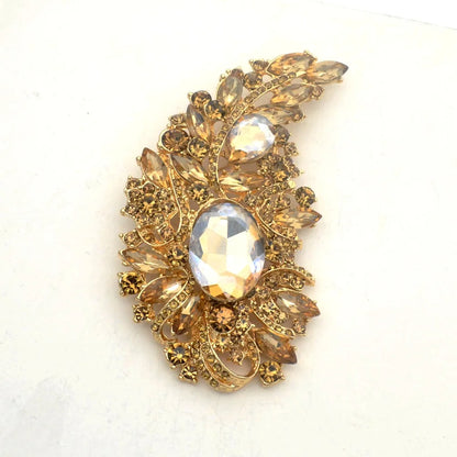 Brosche Wassertropfen Strass Kristall Elegant Corsage Damen Mantel