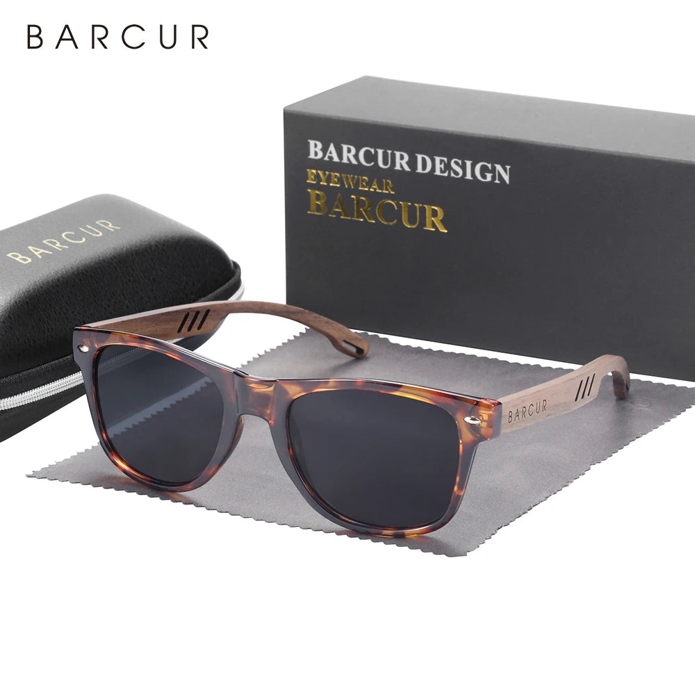 Sonnenbrille Holz Walnuss polarisiert UV-Schutz Design Herren Damen B