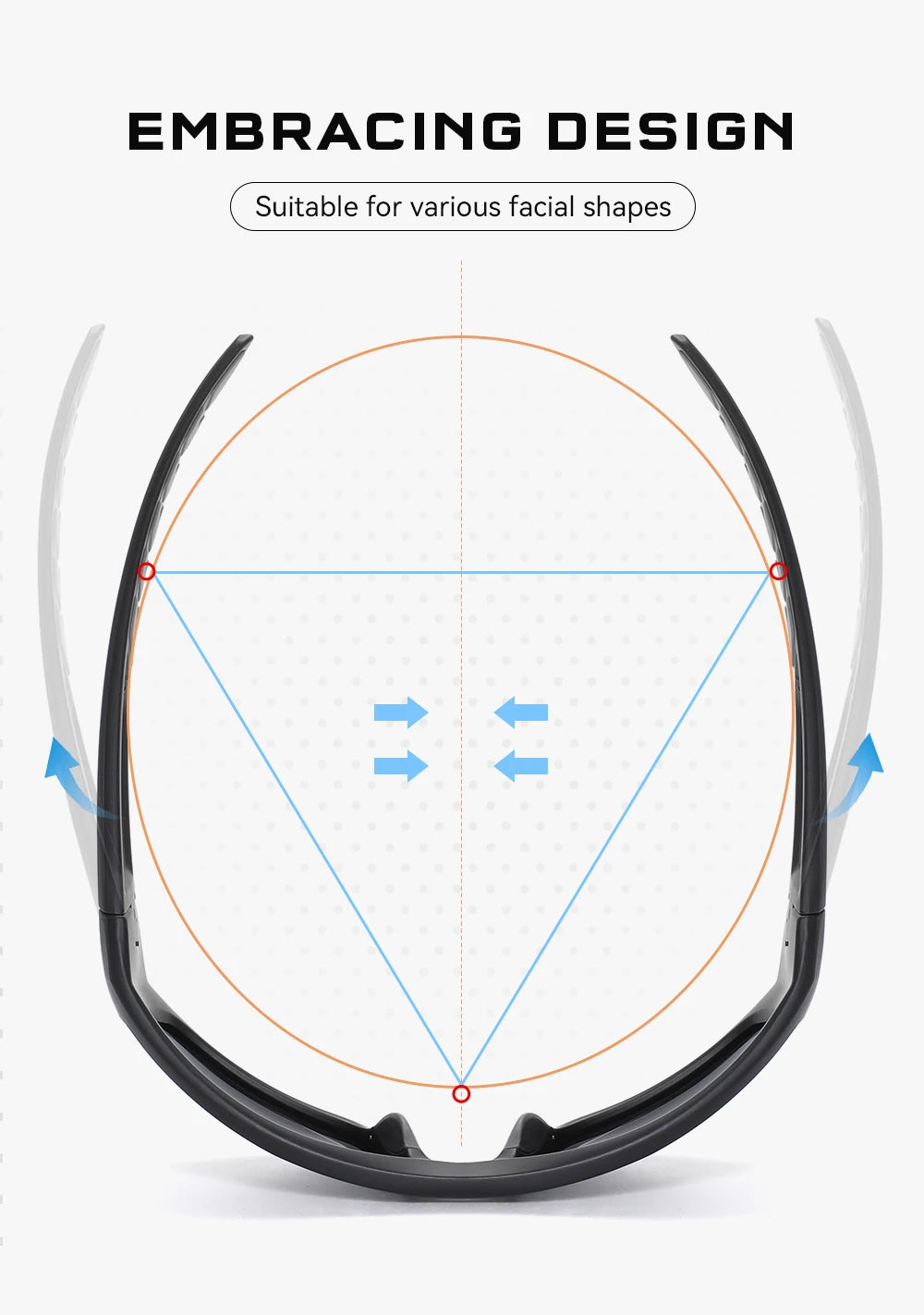 Sonnenbrille Radfahren TR90 polarisiert 1,2mm Glas Gummisteg Herren
