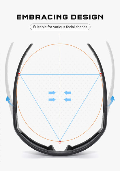 Sonnenbrille Radfahren TR90 polarisiert 1,2mm Glas Gummisteg Herren