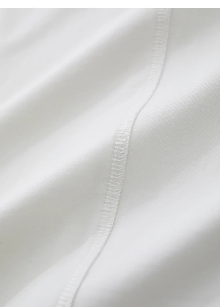 Damen T-Shirt aus mercerisierter Baumwolle mit kurzen Ärmeln im minimalistischen Stil