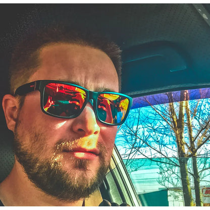 Sonnenbrille Sport polarisiert photochrom Fahren auffällige Farben Hartbox