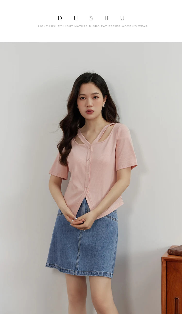Lässige Damen-Bluse aus Lyocell mit Blumenärmeln und lockerem Schnitt – vielseitiges Sommer-Oberteil für jeden Anlass