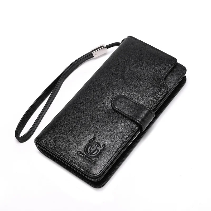 Unisex Geldbörse Langformat Bifold Mit RFID-Schutz Und Handgelenkband Für Mehrere Karten
