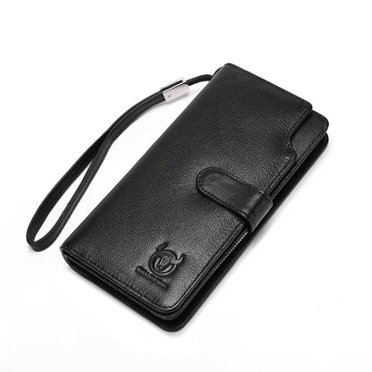 Unisex Geldbörse Langformat Bifold Mit RFID-Schutz Und Handgelenkband Für Mehrere Karten