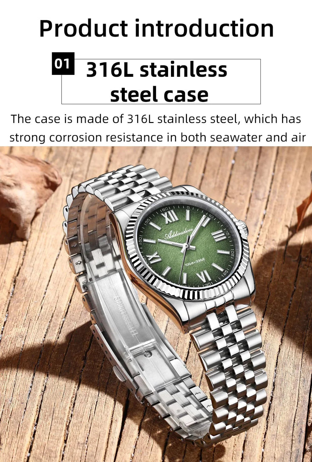 Herren-Quarzuhr mit Jubilee-Armband und Saphirglas