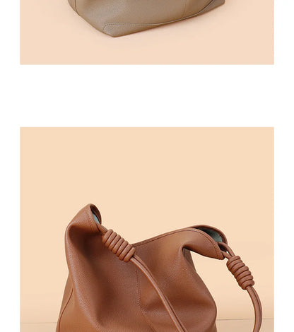 Donnain Bucket-Tasche aus Split-Leder | Damen Tote Große Kapazität