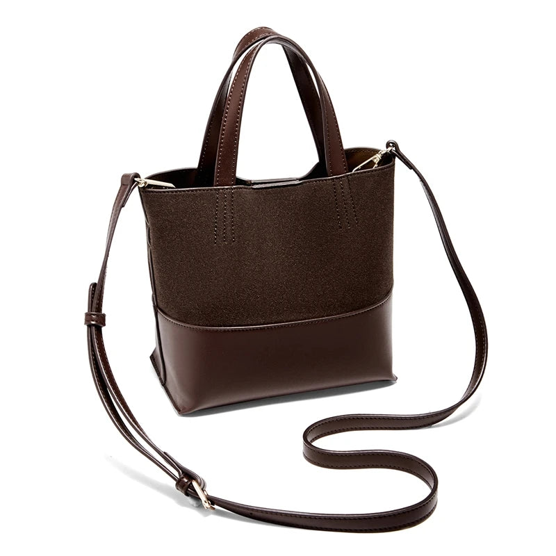 Damen Handtasche aus PU-Leder im Retro-Stil mit großer Kapazität