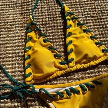 Glamouröses Pailletten-Bikini-Set mit Push-up-Effekt – Perfekt für Strand und Pool