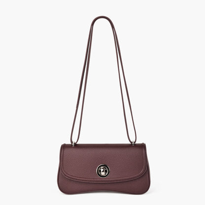 Weinrote Echtleder Schultertasche | Crossbody, Vielseitig