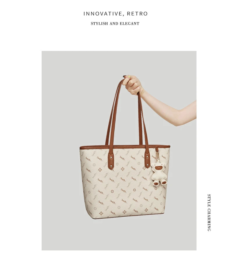Damen Schultertasche aus PU-Leder Neu lässig mit großzügiger Kapazität