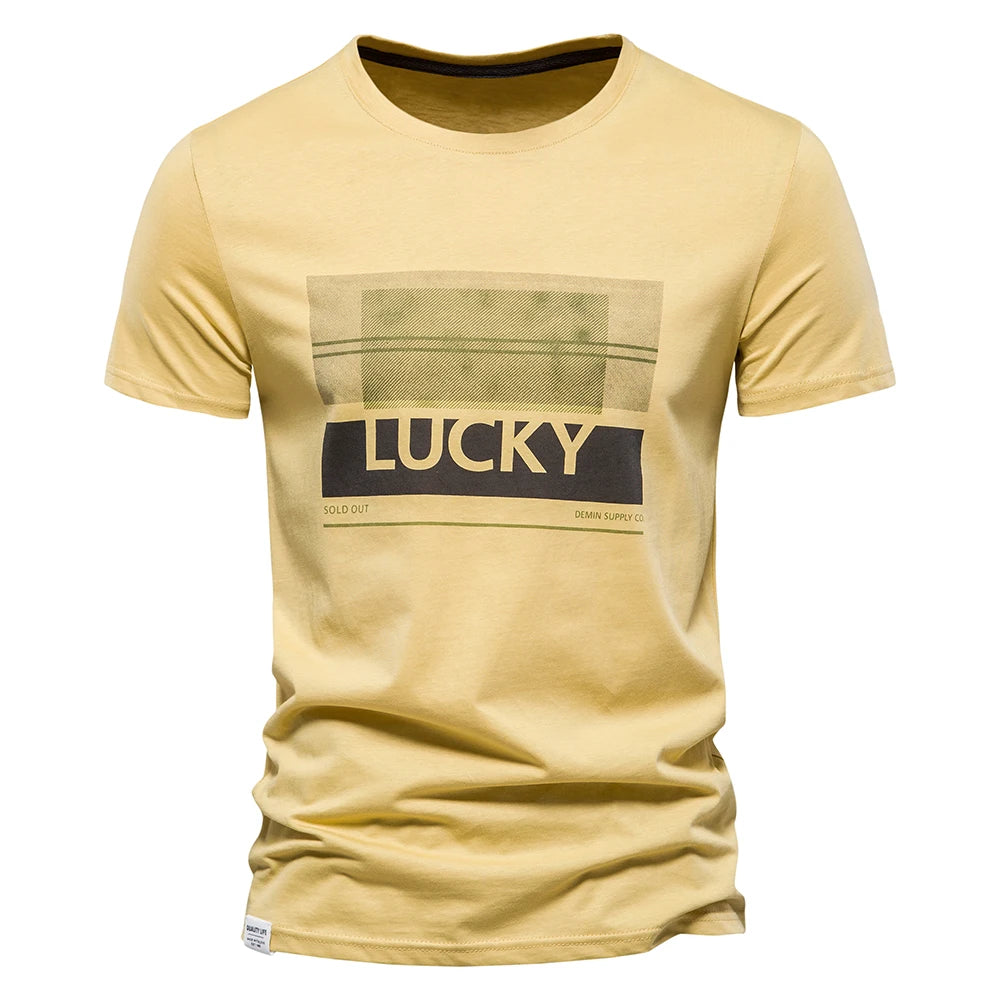 Herren T-Shirt aus 100 Prozent Baumwolle mit modischem Druck im Slim Fit