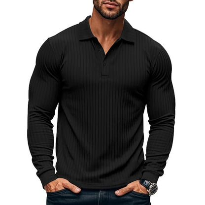 Hochwertiges Herren-Polohemd mit Waffelstruktur und Shirtkragen – Sommerliches, einfarbiges Design mit kurzen Ärmeln