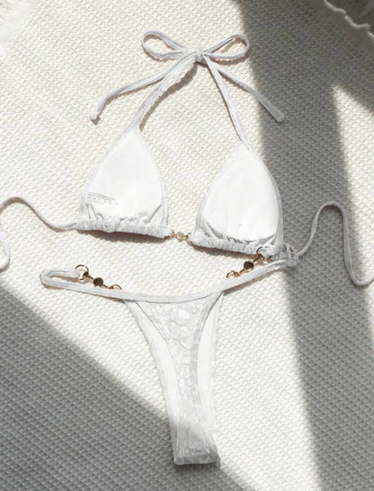 Blumiger, sexy Bikini-Set für Damen – ideal für Strand und Pool