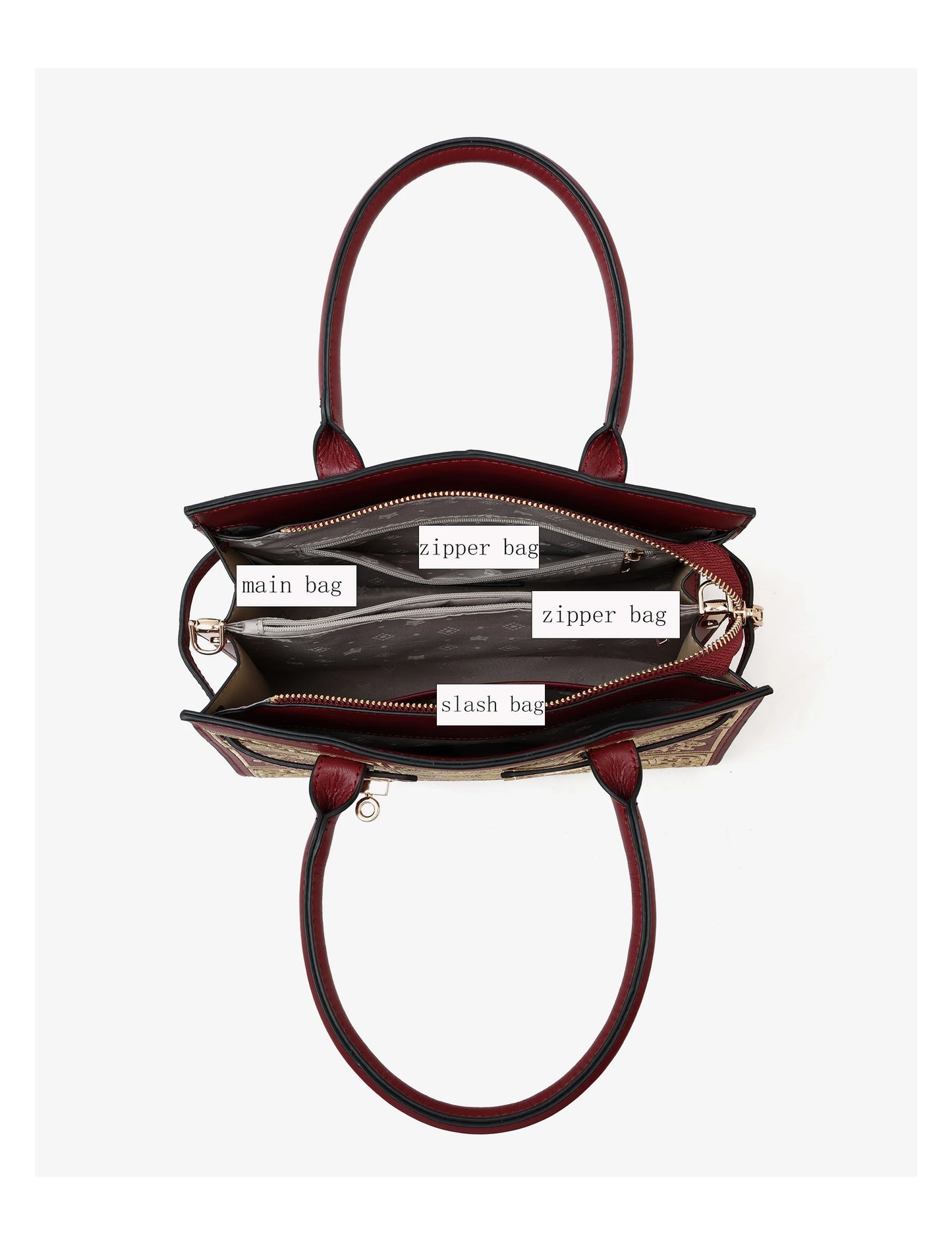 Damen Handtasche Aus Split-Leder Mit Crossbody-Tasche Im Chinesischen Stil