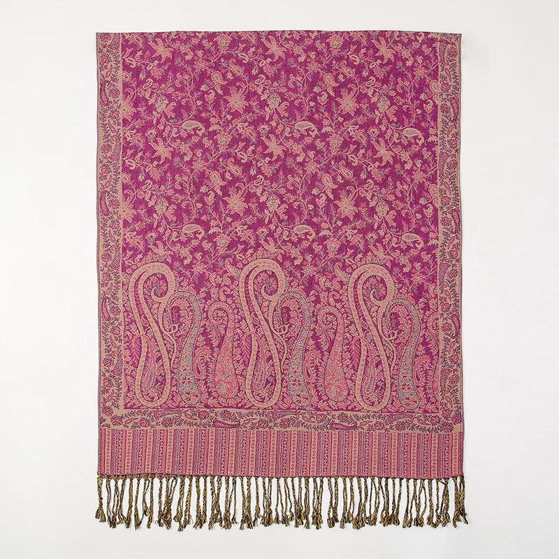 Damen Winterschal Kaschmir Jacquard Paisley lang Pashmina Bandana Foulard Luxus