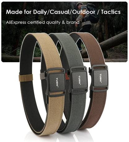 Herren-Gürtel aus Nylon mit Automatischer Schnalle Robuster Taktischer Gürtel für Arbeit und Outdoor