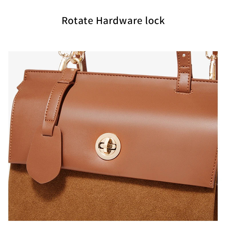Damen Handtasche aus PU Leder im Minimalis Retro-Stil