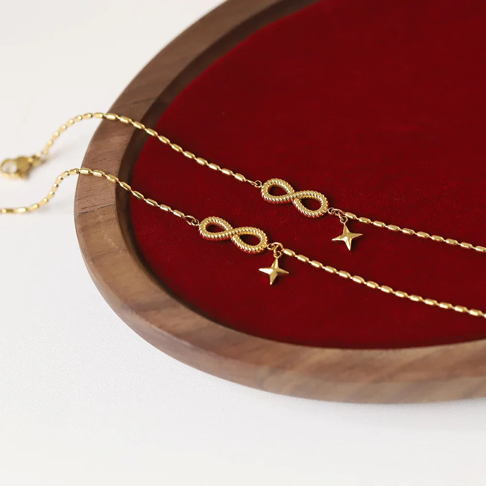 Damen-Armband Stern und Symbol aus Edelstahl