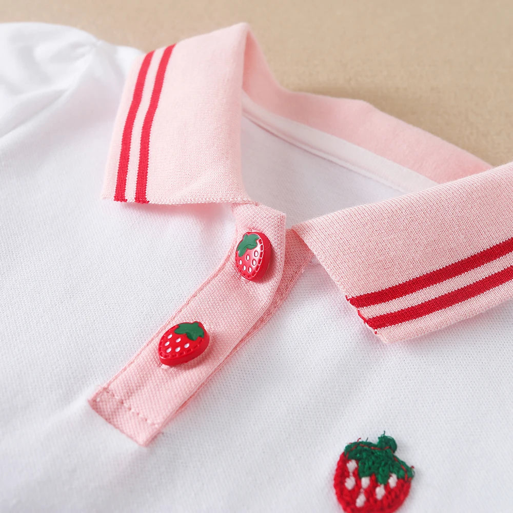 Kinder Kleid Sommer Drehen-unten Kragen Kinder Mädchen Kleidung Mode Nette Kleinkind Baby Mädchen Kleidung Sommer Kleid Mädchen