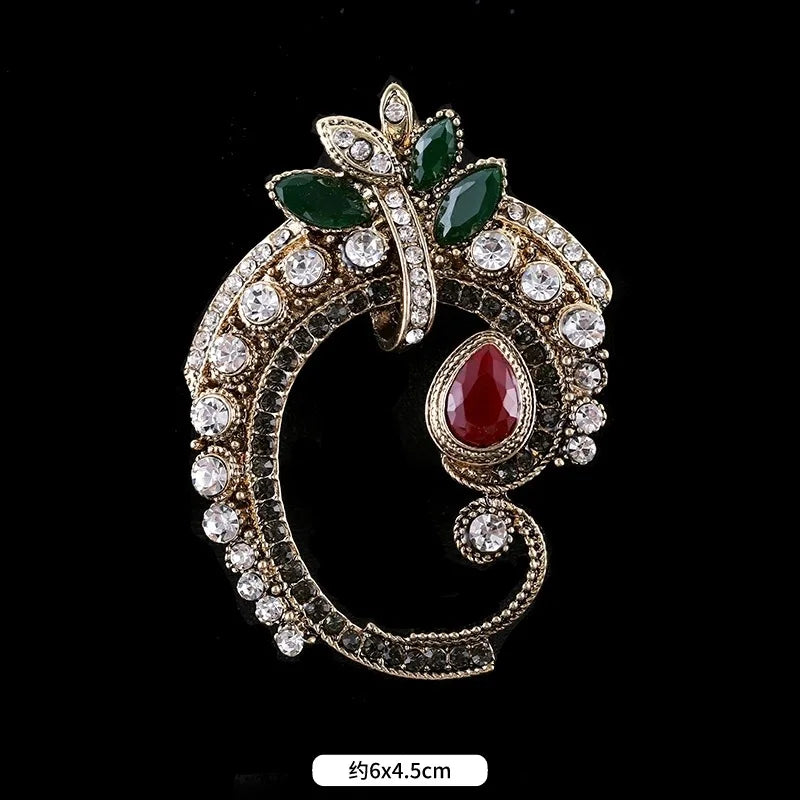 Brosche Metall Barock Vintage Retro Palast Revers Pin Unisex Party