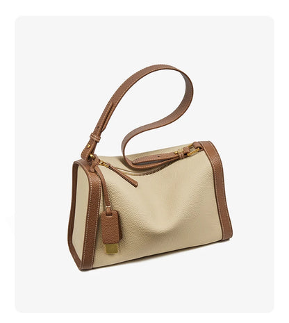 Damen-Schultertasche Vintage-Charme aus Spaltleder Alltagsbegleiterin für Stil und Funktion im Alltag