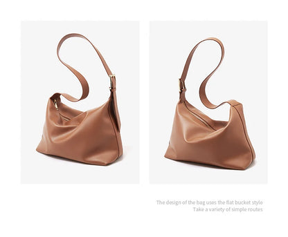 Damen Tote Tasche aus Split-Leder mit großem Fassungsvermögen Crossbody