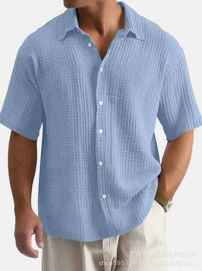 Herren-Sport- und Freizeitshirt aus Baumwoll-Leinen mit Trägern, Brusttasche und Kapuze – Langarm und einfarbig im trendigen Design
