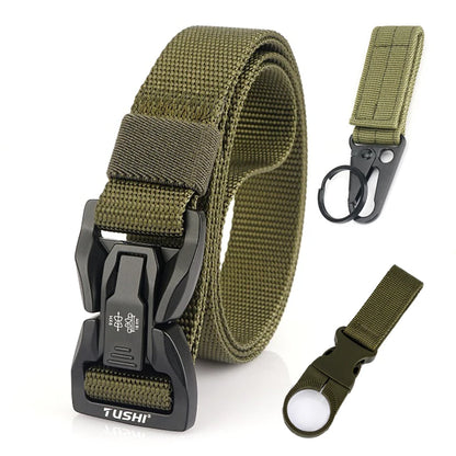 Herren-Taktischer Gürtel Aus Nylon Mit Metall-Schnellverschluss Für Alltag Und Outdoor Einsatz 2,5 Zentimeter Breite