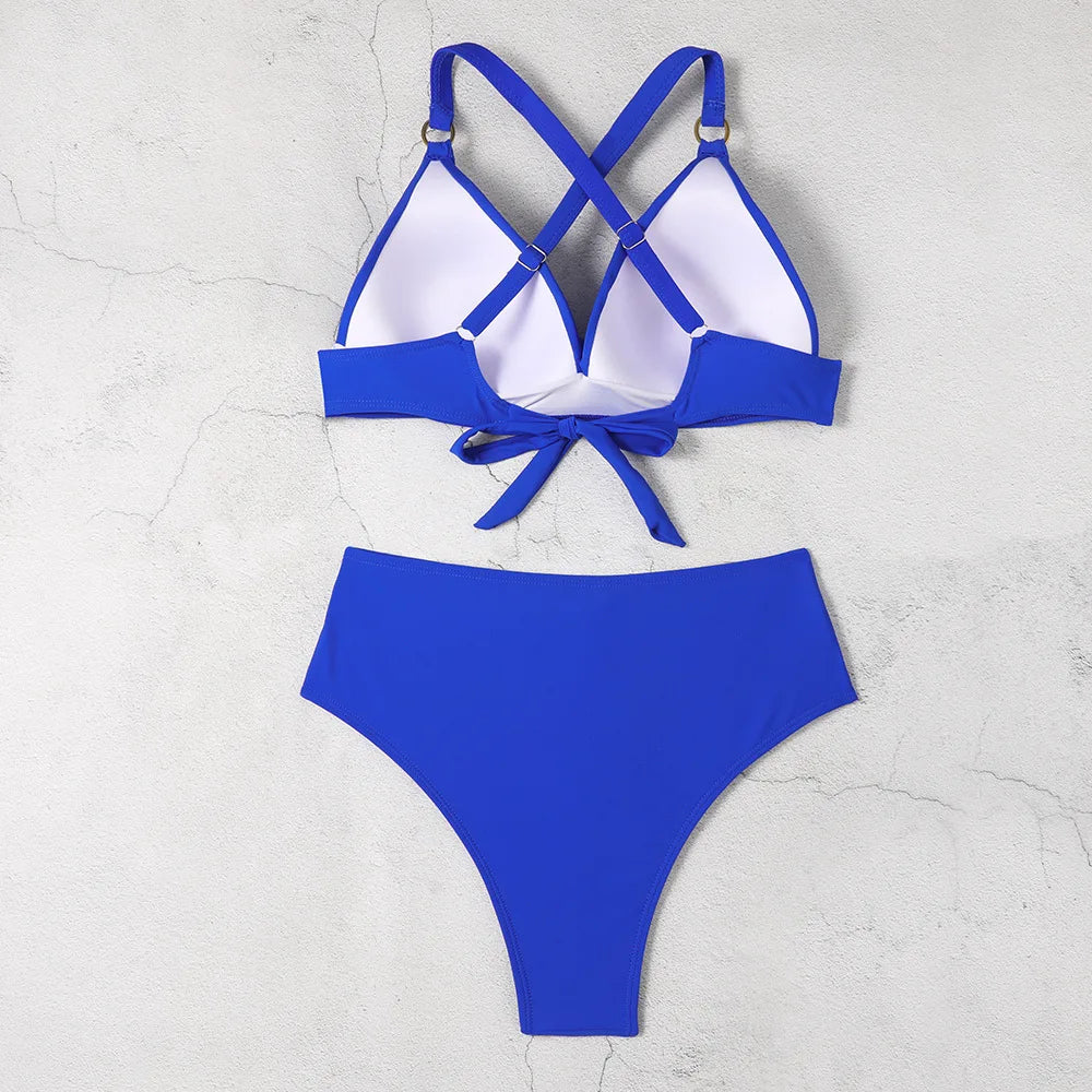 Sexy Damen-Bikini-Set mit Bräunungseffekt – dreiteiliges Badeanzug-Set für Strand und Pool