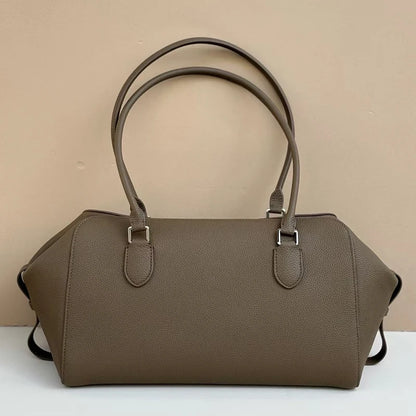 Top-Handle-Tasche aus Oberleder | Große Kapazität, Arbeitsbegleiter