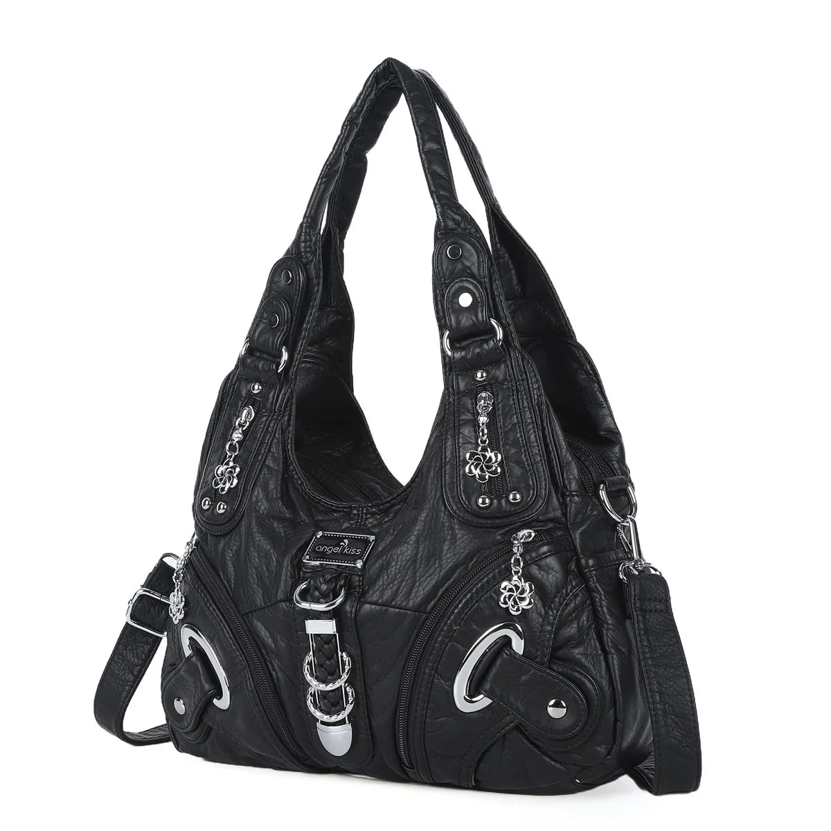 Damen-Denim-Schultertasche Vintage Großes Fassungsvermögen Mit Top-Handle Alltagstauglich
