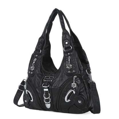 Damen-Denim-Schultertasche Vintage Großes Fassungsvermögen Mit Top-Handle Alltagstauglich