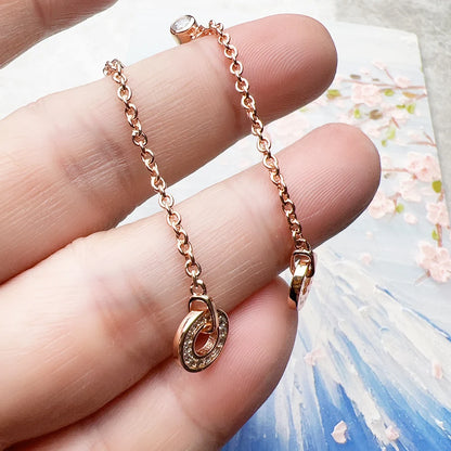 Damen-Ohrtropfen rund Rosegold romantisch 925 Sterlingsilber