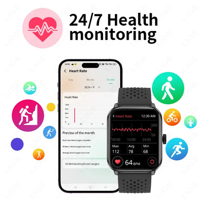 LIGE Neue Outdoor-Sport GPS Smart Uhr Männer 1,83 "HD Bildschirm Machen Erhalten Telefon Anrufe Gesundheit IP68 Wasserdicht Mann smartwatch 2025