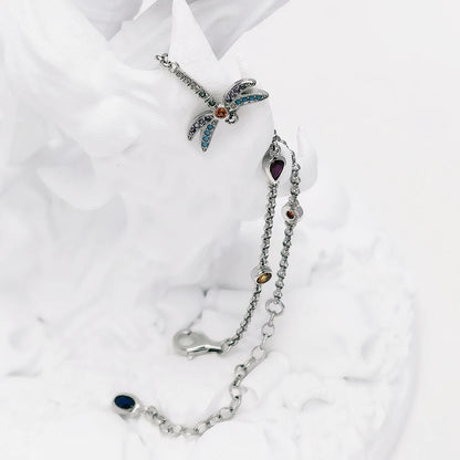 Damen-Armband Libelle bunt Böhmen aus Sterlingsilber