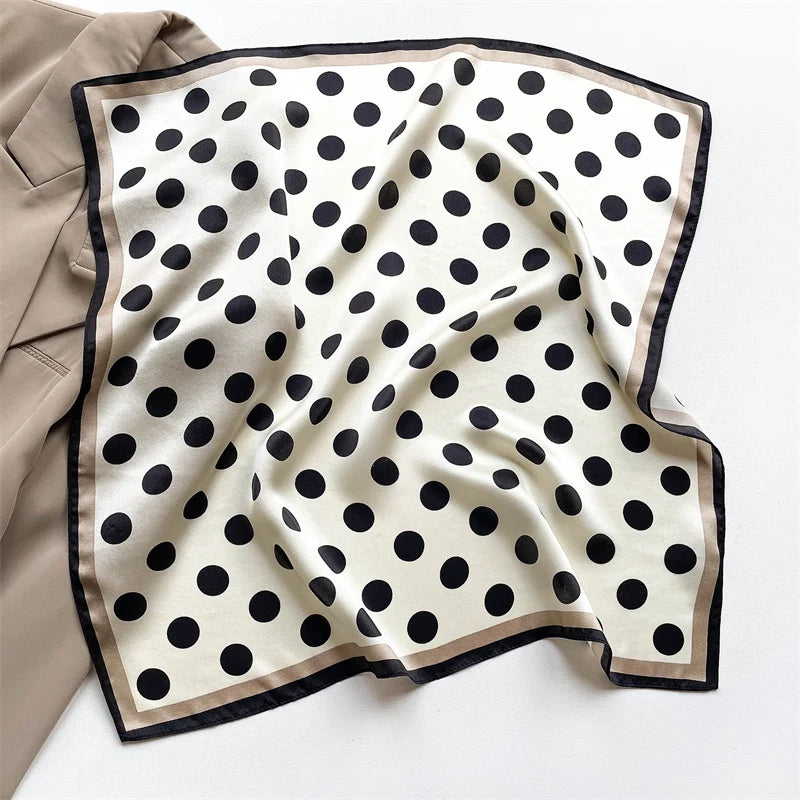 Damen Seidenschal klein Krawatte Haarband Bandana Foulard Kopftuch bedruckt B