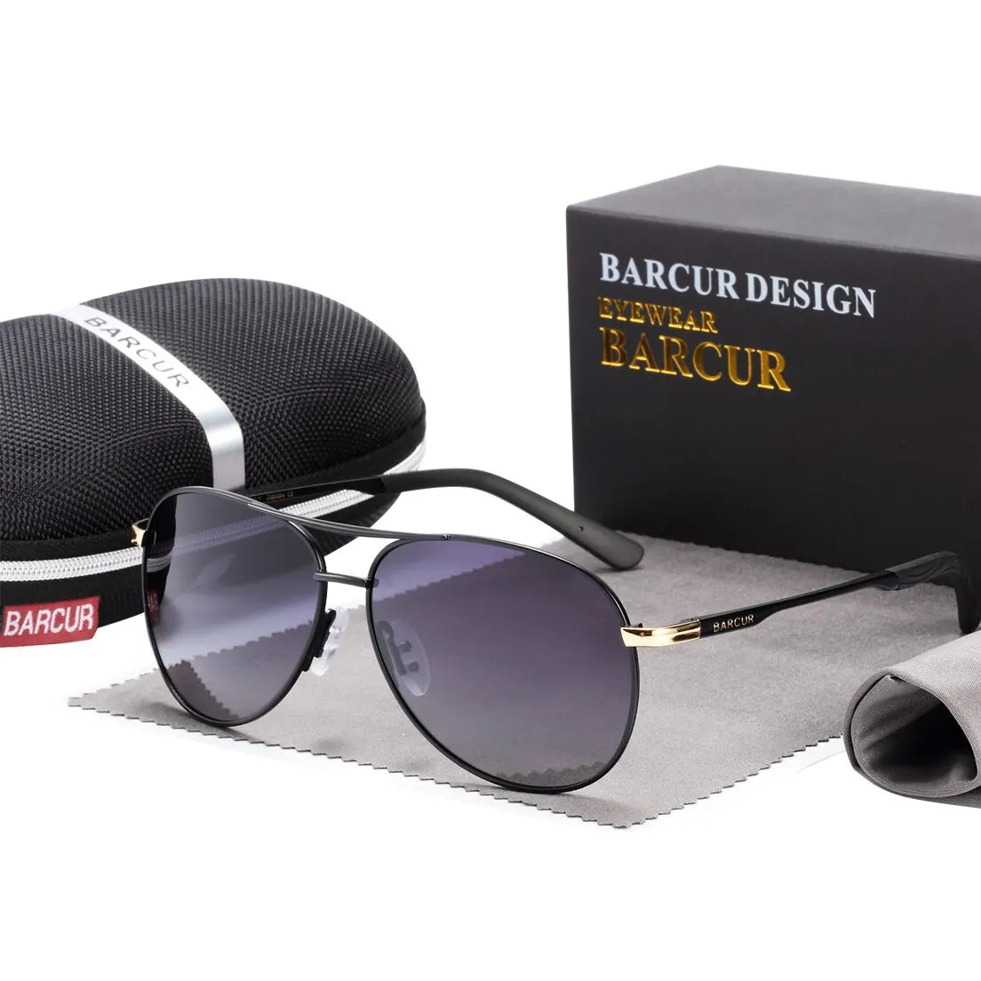 Damen-Sonnenbrille oval Edelstahl Pilot Farbverlauf polarisiert Spiegel