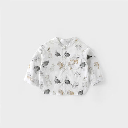 Mädchen Bluse mit süßem Cartoon Druck von 9M bis 5T