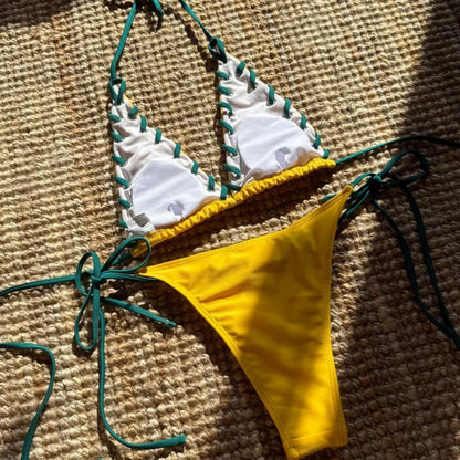 Glamouröses Pailletten-Bikini-Set mit Push-up-Effekt – Perfekt für Strand und Pool