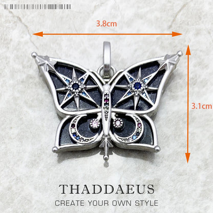Damen-Charm-Anhänger Amulett magisch Natur Glück aus Sterlingsilber