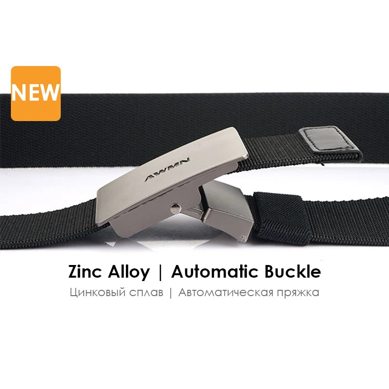 VATLY Silber Stretch-Gürtel Herren 3,8 cm mit Schnellverschluss 105–125 cm
