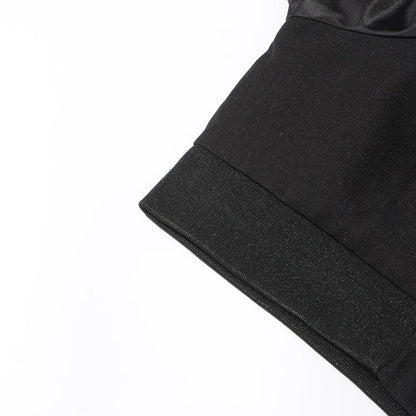 Elegantes Damen-Zweiteiler-Set mit O-Ausschnitt und halblangem Ärmel, bestehend aus farblich abgesetztem Mantel und hoch tailliertem Rock.