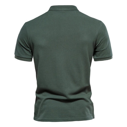 Herren Poloshirt aus 100 Prozent Baumwolle mit lässigem Stehkragen für den Sommer