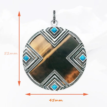 Damen-Charm-Anhänger Afrika Ornament ethnisch aus Sterlingsilber