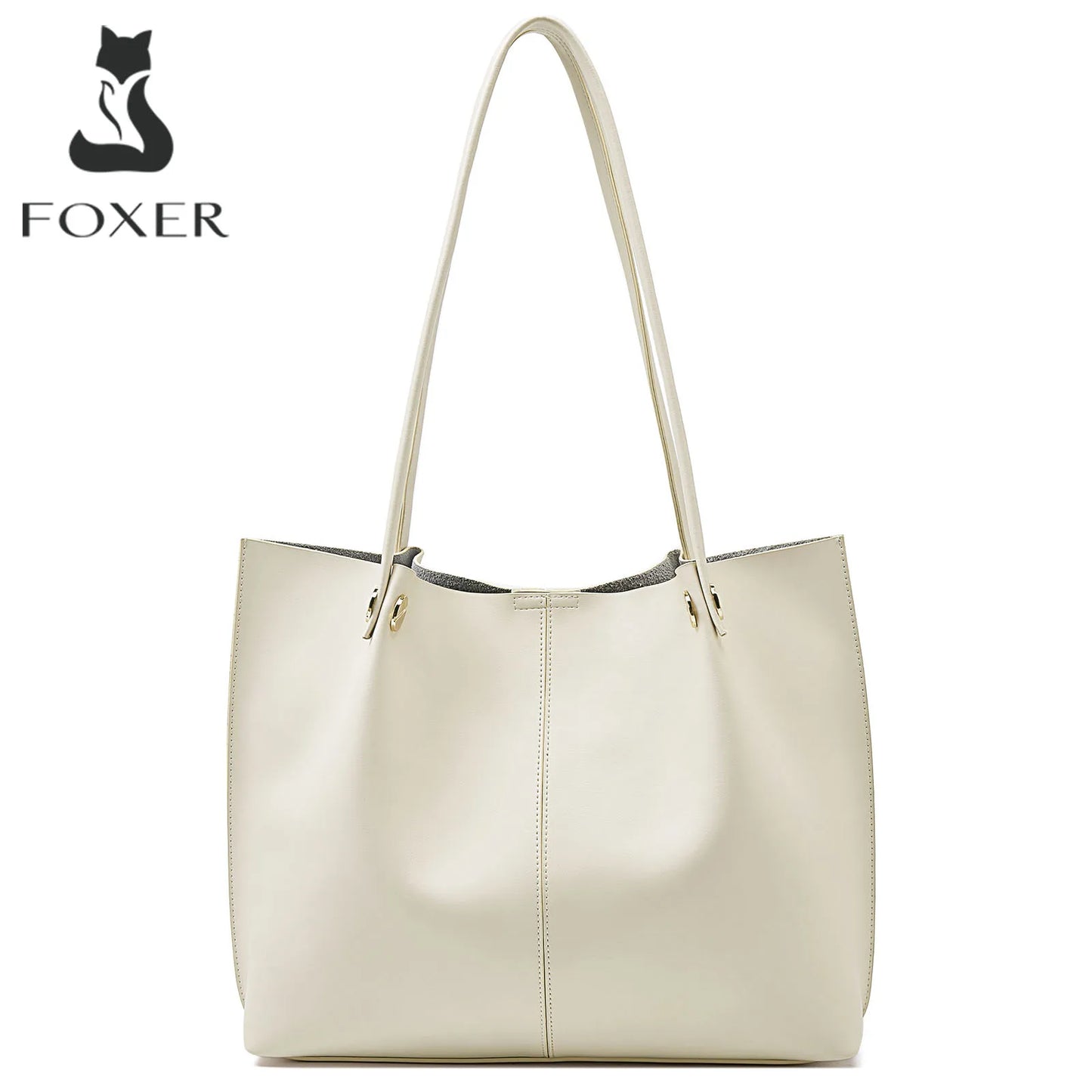Damen Schultertasche Aus Splitleder Retro-Stil Großes Fassungsvermögen